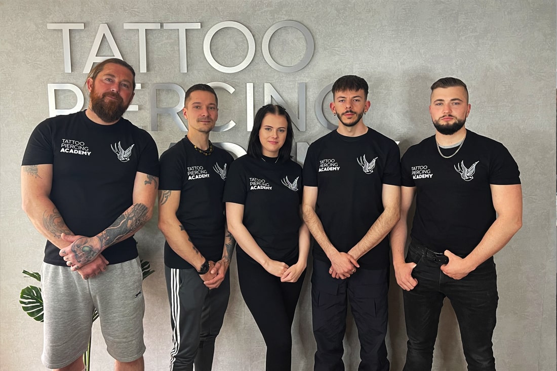 Piercing course cohort at Essex Piercing Academy, Romford Essex